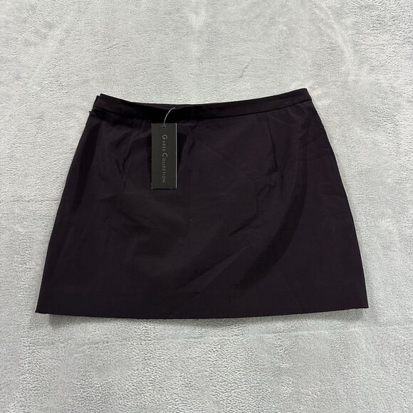 Guess Collection Skirt Women's‎ 6 Plum Black Zip Closure Short Length - Picture 5 of 8